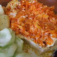 Piersi z kurczaka pieczone z marchewką