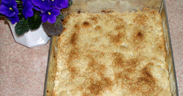Pudding cake with crumble - przepis - bing_translator - wielkiezarcie.com