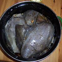 halibut w marynacie smażony na grillu