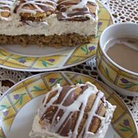 Ciasto kawowe z masą mleczno - serkową