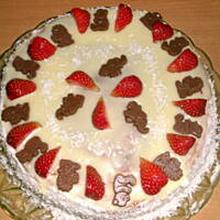 Torcik śmietankowo -truskawkowy