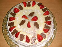 Fot. olusia1, Torcik śmietankowo -truskawkowy