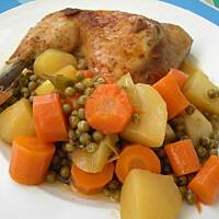 Udka z kurczaka z jarzynami - obiad jednogarnkowy