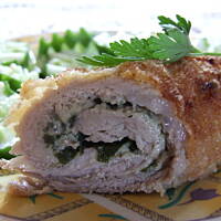 Roladki wieprzowe z zielonym farszem