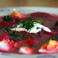 Powsinoga's young beet greens 