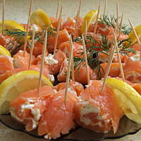 Przekąska z wędzonego łososia