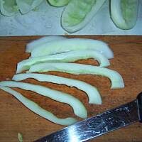 ogórki jako płaty  ogórkowe- pikle