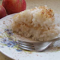 Zapiekanka -ryż i jabłko