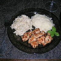 kurczak marynowany w ziołowo-czosnkowym pesto