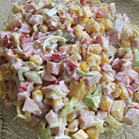 Sałatka z porem i kukurydzą