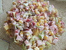 Fot. ilka76, Sałatka z porem i kukurydzą