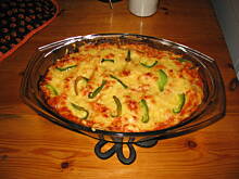 Fot. arabis, Zapiekanka makaronowa z mięsem i papryką