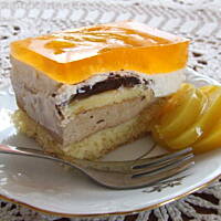 Cappuccino z brzoskwiniami