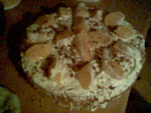 Fot. jamajka, Tort pomarańczowy krojony na odwrót