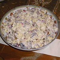Herring salad with almonds