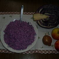 surówka z czerwonej kapusty z majonezem