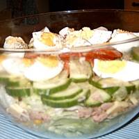 Salatka lodowa z tunczykiem i jajami