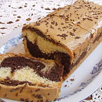 Ciasto marmurkowe w kawowej polewie