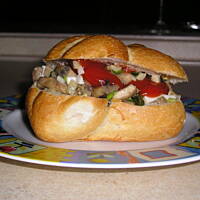 Kajzerki z pieczarkowym nadzieniem