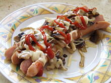 Fot. ilka76, Parówki śniadaniowe z pieczarkami