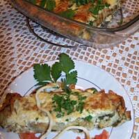 Naleśniki zapiekane ze szpinakiem i fetą