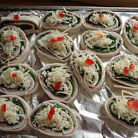 Serowo szynkowe spiralki