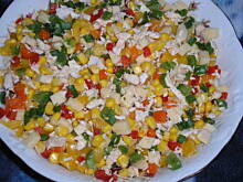 Fot. firaneczka, Sałatka z kurczakiem papryką i żółtym serem