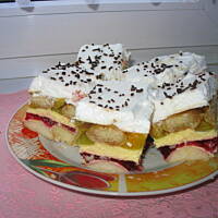 Przekładaniec biszkoptowo-owocowy