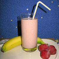 Shake bananowo-truskawkowy