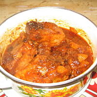 żeberka w sosie morelowo- śliwkowym Kasi