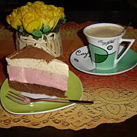 Ciasto wiśniowe z pianką capuccino