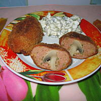 Szczypiorkowe kotlety mielone z pieczarką