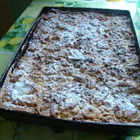 Ciasto z kisielem i owocami