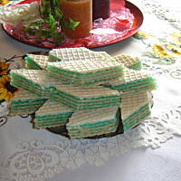 Wafle z masą galaretkową