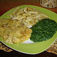 Kurczak zapiekany w zupie cebulowej