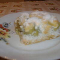 pyszny placek z rabarbarem