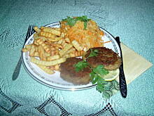 Fot. Mońcia, Kotlety rybne na zielono