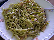 Fot. Bianuś, Spaghetti ze śmietaną i pesto