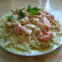 Makaron z serem Mascarpone i kurczakiem