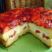 Biszkopt z truskawkami trochę inny