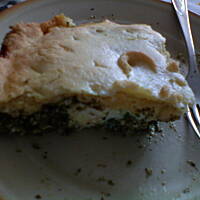 tort szpinakowy z jajkiem