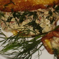 Omlet z kurkami duszonymi w śmietanie