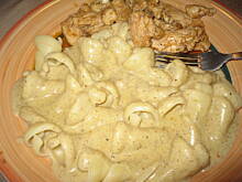 Fot. kasia.terlecka, makaron z sosem pieczarkowym i kawałkami piersi