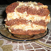 Czarnulek z masą orzechową