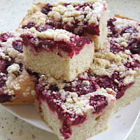 Ucierane z wiśniami i kruszonką