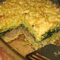 Zapiekanka makaronowo-mięsno-szpinakowa