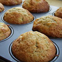 Bananowe muffiny z białą czekoladą