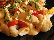 Fot. bunia, Kalafior z sosem curry