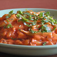 Fasolka szparagowa w sosie pomidorowym