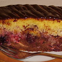 Ciasto z wiśniami i kokosem